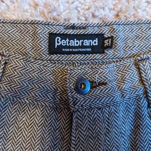 Betabrand brown tweed pants size 34 long